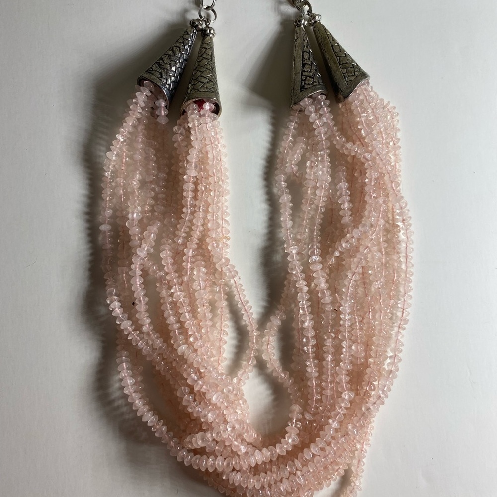 Vintage Rose Quartz Necklace